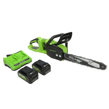 Greenworks 48V 14in Cordless Chainsaw Kit (Dual 4Ah Batteries)