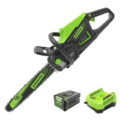 Greenworks 80V Pro – 18in Brushless Chainsaw Kit (4Ah Battery)