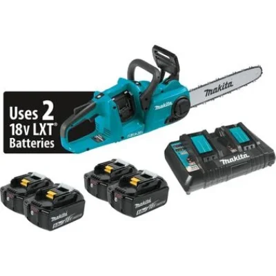 Makita XCU03PT 36V (18V x2) LXT – 14in Chainsaw Kit (4x 5.0Ah Batteries)