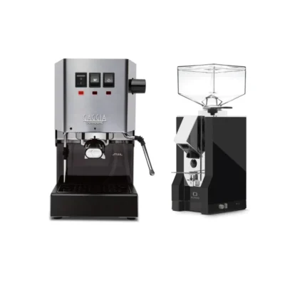 Gaggia Classic E24 & Eureka Silenzio – Matte Black Bundle