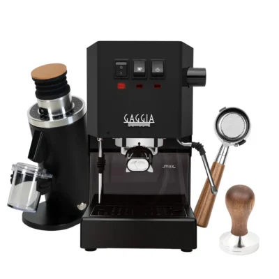 Gaggia Classic E24 & DF54 – Grinder & Walnut Tamper Bundle