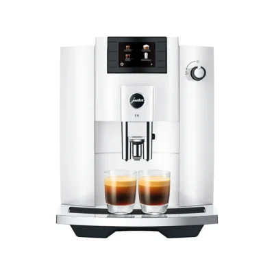 Jura E6 – Super Automatic Espresso Machine Piano White