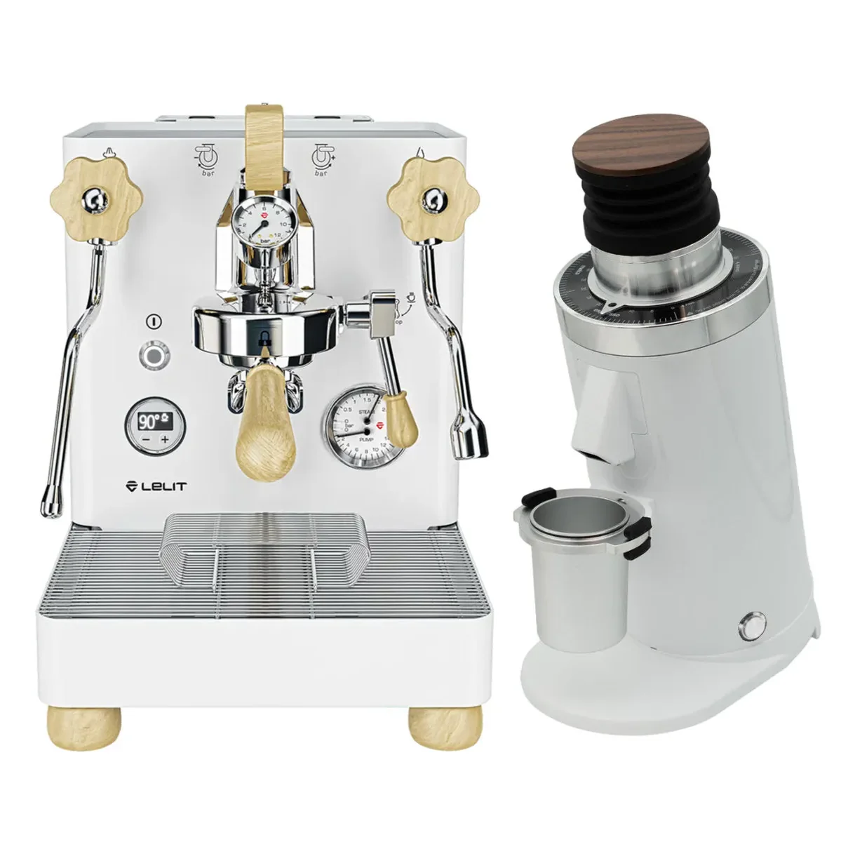Lelit Bianca 3 White & DF64 Gen 2 - White Grinder Bundle