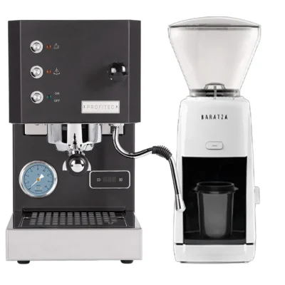 Profitec Go Black & Baratza Encore ESP – White Bundle
