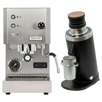 Profitec Go Stainless Steel & DF64 Gen 2 – Grinder Bundle