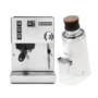 Rancilio Silvia M V6 Stainless & DF64 Gen 2 - White Grinder