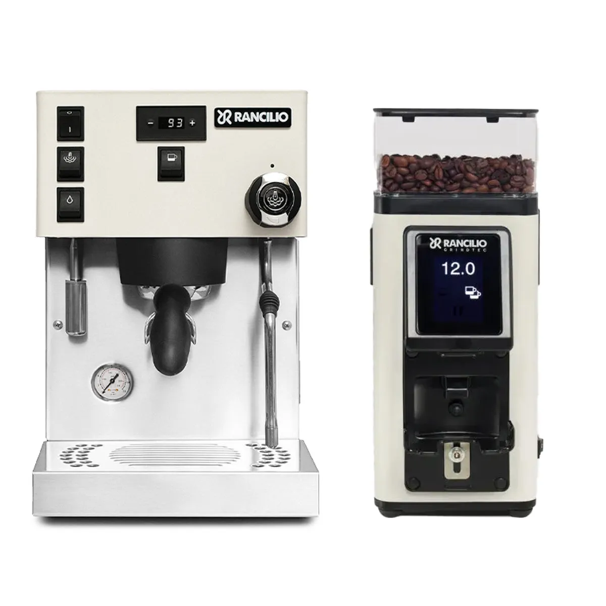 Rancilio Silvia Pro X & Stile - Grinder Bundle White