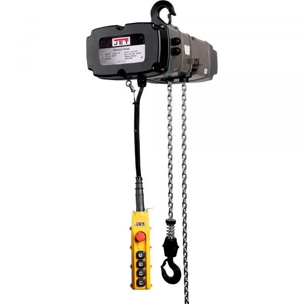 JET TS Series Electric Chain Hoist, 3-Ton, 3-Phase, 20 ft. Lift