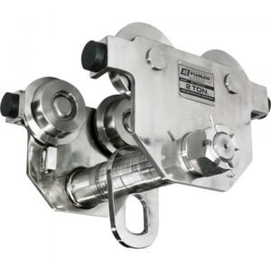 OZ Lifting OZSS2PBT Stainless Steel Push Beam Trolley 2-Ton Capacity