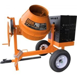 Brave Pro BRPCM107H 7 Cu. Ft. Gas-Powered Steel Drum Concrete Mixer