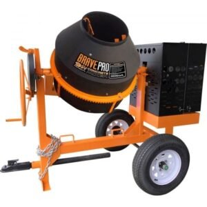 Brave Pro BRPCM209H 9 Cu. Ft. Gas-Powered Poly Drum Concrete Mixer