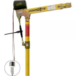 OZ Lifting OZ1200DAV-DCW CompOZite Davit Crane 1,200 lbs w/ 12V DC Winch (95" H)