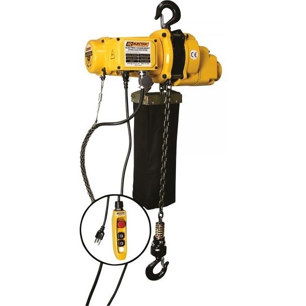 OZ Lifting OZ2000EC Electric Chain Hoist 1-Ton Capacity (10 ft Lift)