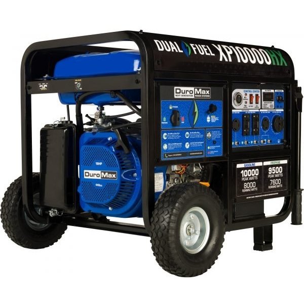 DuroMax XP10000HX Generator Dual Fuel 8000W CO Alert Electric Start