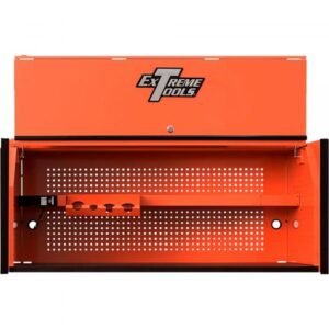 Extreme Tools RX552501HCORBK 55" Power Workstation Hutch, 25"D, Orange/Black