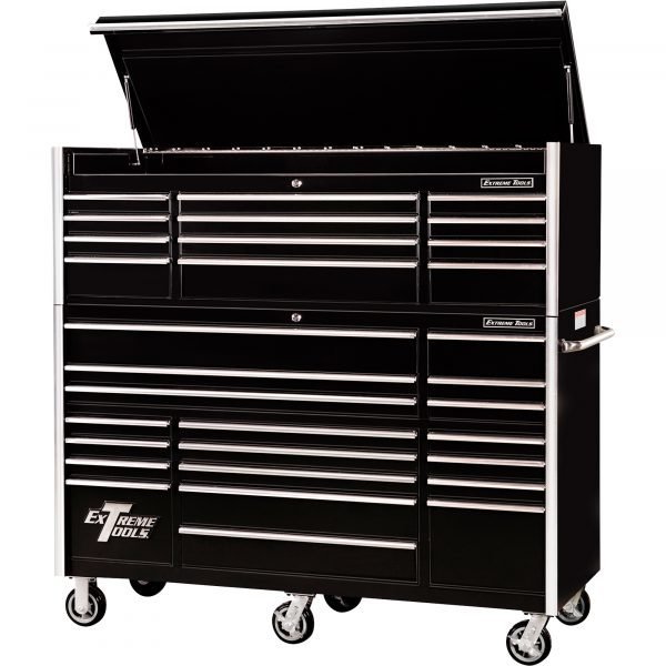 Extreme Tools RX7231CRKC Professional 72" Top Chest/Roller Cabinet Combo, Black/Chrome Extreme Tools RX7231CRKC Professional 72" Top Chest/Roller Cabinet Combo, Black/Chrome - Image 2