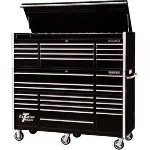 Extreme Tools RX7231CRKC Professional 72" Top Chest/Roller Cabinet Combo, Black/Chrome