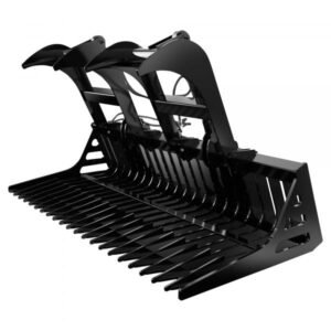 BE Ag BE-SSGB60 Heavy-Duty Skid Steer Grapple Bucket (60in Wide)