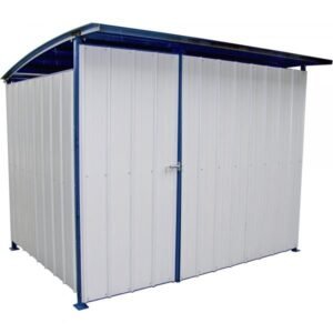 Vestil MDS-96-DR Multi-Duty Steel Storage Shed, 96"L x 120"W, Drive-Up Ramp