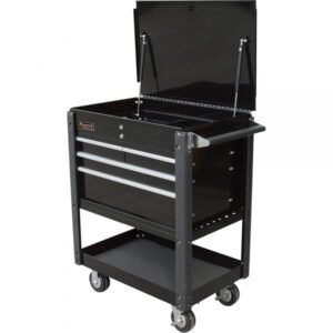 Homak BK06032000 4-Drawer Industrial Service Cart Black