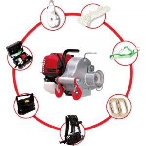 Portable Winch PCW3000-HK Gas Capstan Winch Kit - 1550 Lb, 1.34 HP Honda