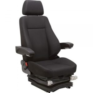 K&M 8035 Premium Air Suspension Seat for Excavators (Black)