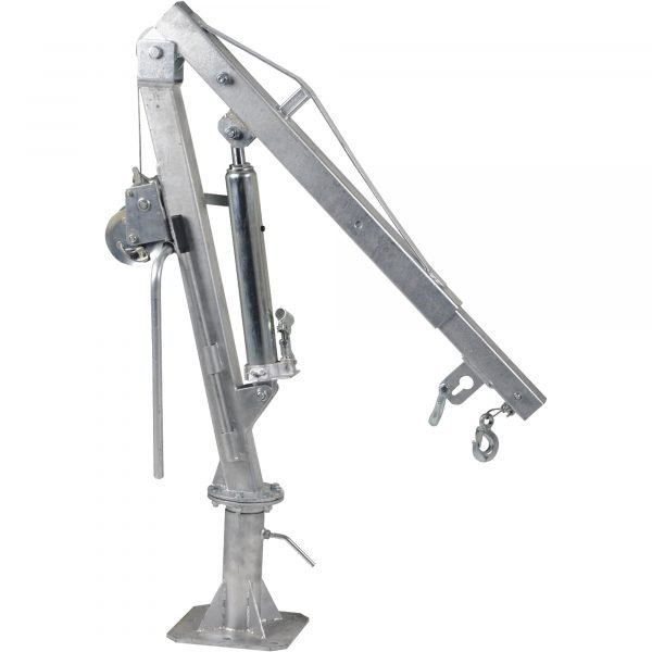 Vestil WTJ-4-G 2,000 lbs Galvanized Hydraulic Truck Jib Crane w/ Winch