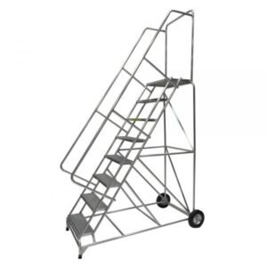 Ballymore 8-Step Wide Base Aluminum Ladder Perforated (113in H)