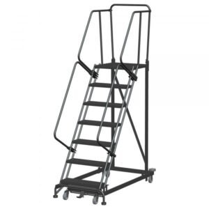 Ballymore FAWL-7G 7-Step Fixed Aisle Ladder 100"H Grip Strut