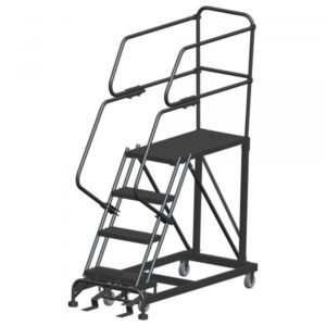 Ballymore DEP4-3672 Double Entry Rolling Steel Work Platform 4 Steps 76-inch Height 36x72-inch Deck