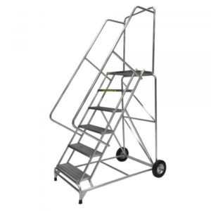 Ballymore 6-Step Wide Base Aluminum Ladder Perforated (93in H)