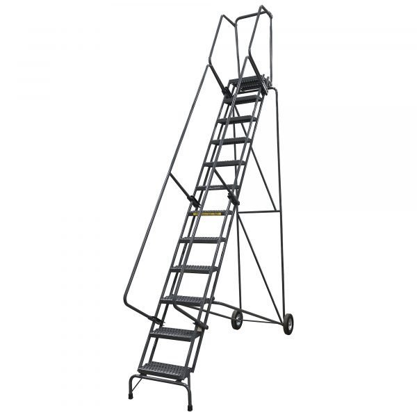 Ballymore FAWL-10P 10-Step Fixed Aisle Ladder 130"H Perforated Ballymore FAWL-10P 10-Step Fixed Aisle Ladder 130"H Perforated