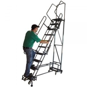 Ballymore ML093221X 9-Step Rolling Ladder 120"H Serrated