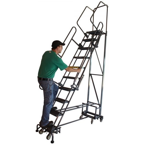 Ballymore ML103221P 10-Step Rolling Ladder 130"H Perforated