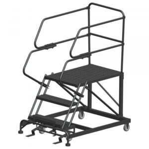 Ballymore SEP3-2472 Single Entry Rolling Steel Work Platform 3 Steps 66-inch Height 24x72-inch Deck