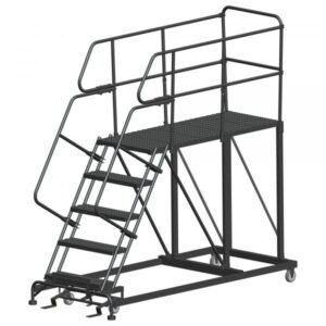 Ballymore SEP5-3648 Rolling Steel Work Platform 5 Steps 86-inch Height 36x48-inch Deck