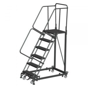 Ballymore ML063221G Heavy Duty Steel Rolling Ladder 6 Steps 90-inch Height