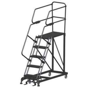 Ballymore DEP5-3672 Double-Entry Rolling Steel Work Platform 5 Steps 86-inch Height 36x72-inch Deck
