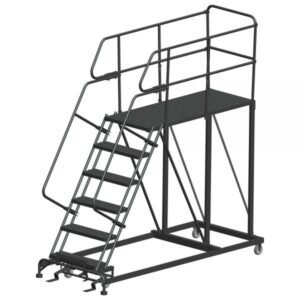 Ballymore SEP6-3648 Rolling Steel Work Platform 6 Steps 96-inch Height 36x48-inch Deck