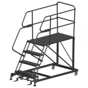 Ballymore SEP4-3636 Rolling Steel Work Platform 4 Steps 76-inch Height 36x36-inch Deck