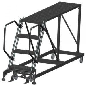 Ballymore SNR4-2460 Low-Profile Steel Rolling Platform 4 Steps 40-inch Height 24x60-inch Deck