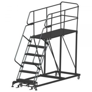Ballymore SEP6-3660 Rolling Steel Work Platform 6 Steps 96-inch Height 36x60-inch Deck