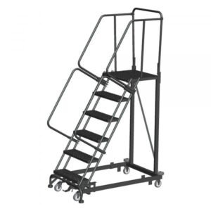 Ballymore ML063221P Heavy Duty Steel Rolling Ladder 6 Steps 90-inch Height