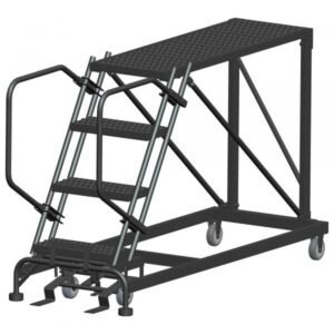 Ballymore SW-SNR4-2436 Low-Profile Steel Rolling Platform 4 Steps 40-inch Height 24x36-inch Deck