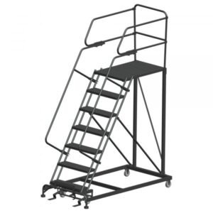 Ballymore SEP7-2472 Single Entry Rolling Steel Work Platform 7 Steps 106-inch Height 24x72-inch Deck
