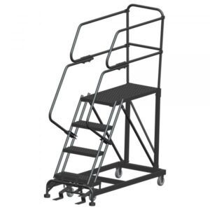 Ballymore SW-SEP4-2436 Rolling Steel Work Platform 4 Steps 76-inch Height 24x36-inch Deck