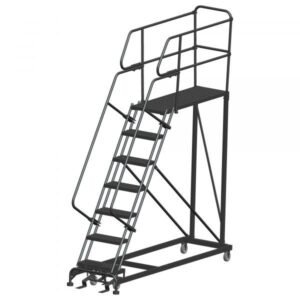 Ballymore SW-SEP7-2436 Steel Work Platform with Safety Gate 7 Steps 106-inch Height 24x36-inch Deck