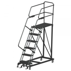 Ballymore SEP6-3672 Rolling Steel Work Platform 6 Steps 96-inch Height 36x72-inch Deck