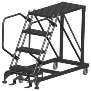 Ballymore SNR4-3672 Low-Profile Steel Rolling Platform 4 Steps 40-inch Height 36x72-inch Deck