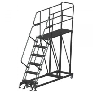 Ballymore SW-SEP6-2448 Rolling Steel Work Platform 6 Steps 96-inch Height 24x48-inch Deck